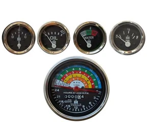 IH Farmall 340 Tractor Gas/Dsl (Tachometer +Temp+Oil Pressure +Amp+ Fuel Gauge - Picture 1 of 3