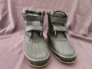 Haband's Ice House Black Winter Snow/ Rain Boots Steel Shank S8.5 - Picture 1 of 5