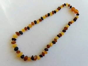 HALSKETTE FÜR KINDER, RAWN NATURAL BALTIC AMBER, VERSCHIEDENE, 30 cm. - Bild 1 von 7