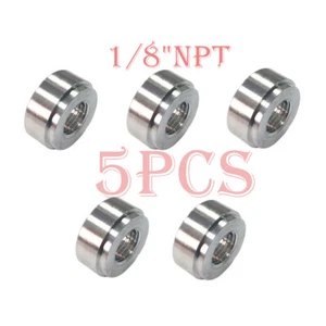 5 PIEZAS 1/8 NPT ALUMINIO HEMBRA SOLDADURA/SOLDADURA EN BRIDA MONTAJE TAPÓN, PERFIL BAJO - Imagen 1 de 2