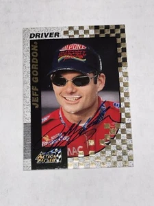 Jeff Gordon VINTAGE NASCAR signed card HALL OF FAME CHAMP 1997 ACTION PACKED #8 - Picture 1 of 1