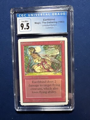 MTG Unlimited Earthbind CGC 9.5 GEM MINT (Blue Label 10)  1993 - Image 1 of 2