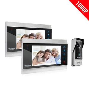 TMEZON 1080P Video Doorbell Door Chime Intercom Entry System 2x7'' LCD Monitor - Picture 1 of 10