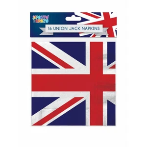 16 Union Jack Servietten - Handtücher Street Party BBQ Könige Krönung britisch - Bild 1 von 1