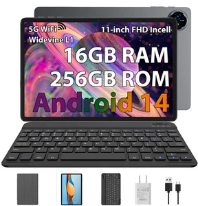 2025 Tablet 11 Inch Android 14 16G RAM 256G ROM Tablets with Octa-Core Camera - Picture 1 of 31