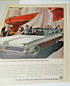 1967 PONTIAC EXECUTIVE SAFARI , FULL PAGE AD, LIFE MAGAZINE APPROX.11 X 13" - Picture 1 of 3