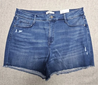 Pantalones Cortos Nine West Para Mujer 14 Azul Denim Corte Envejecido Dobladillo Crudo 5 Bolsillos Nuevos con Etiquetas Foto 1 de 4