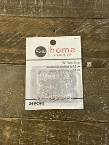Plastic Rings 1/2" 24/Pkg Clear 44339-Brand New-Ships N 24h - Picture 1 of 3