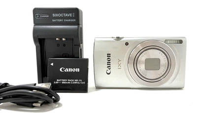 Canon IXY 180 PowerShot ELPH 180 20MP Silver Digital Camera Japan [Excellent+5] - Image 1 of 4