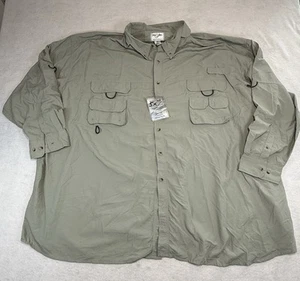 5XL belüftet Angeln Herren Langarm Knopfleiste Khaki Fox Fire - Bild 1 von 5