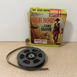 Super 8mm b/w SILENT 200'' HIGH NOON Gary Cooper An Oscar winner Original Box - Picture 1 of 3