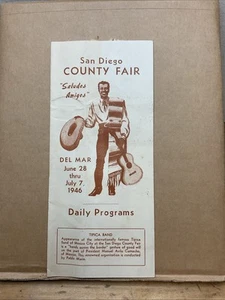 28 Jun-7 Jul 1946 San Diego County Messe Tagesprogramme Kalifornien B14 - Bild 1 von 6