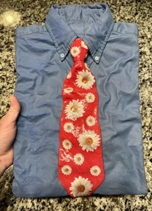 David Langley Mixed Media “Pop Shirt; Navy, Red Tie With Daisy” - Purchased 650$ - Picture 1 of 17