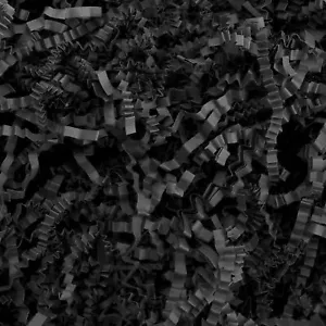 Crinkle Cut Paper Shred Filler 0.5 LB for Gift Wrapping & Basket Filling - Black - Picture 1 of 9