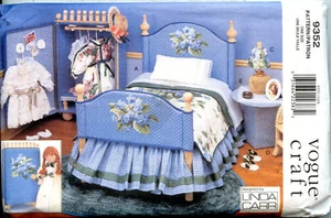 Muebles de colección de muñecas Vogue - cama, ropa de cama, armario - patrón artesanal de Vogue - Imagen 1 de 2
