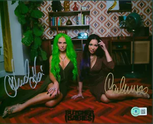 HEIDI SHEPHERD CARLA HARVEY Dual Signed Sexy 8x10 Posed Photo Butcher Babies BAS - Picture 1 of 1