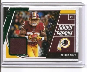 2018 Panini Donruss Derrius Guice Rookie Phenom Jersey Card Washington Redskins - Picture 1 of 2