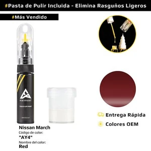 Pintura de retoque para Nissan March codigo: AY4 Red - Imagen 1 de 10