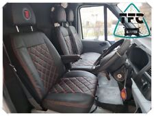 Ford Transit MK6 SEAT COVERS ECO LEATHER with Bentley Stitching & logo Seats 2+1