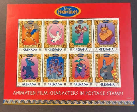 Disney: Grenada #2676, "Hercules" Characters, MFNH Cover