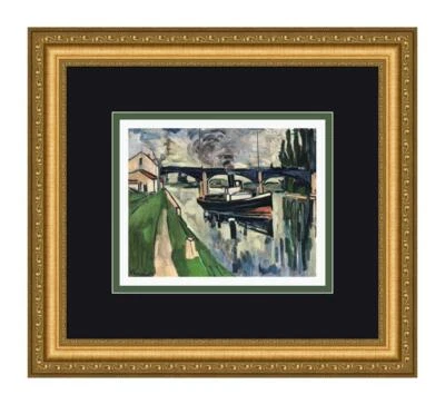Maurice de Vlaminck,“La Seine a Poissy” - 签名平版画 — 第 1/4 张图片
