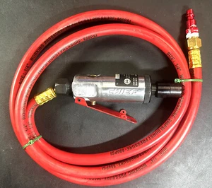 CHIEF 64371 Pneumatic 1/4" Professional Mini Die Grinder, 5' Whip, Swivel Conn - Foto 1 di 5