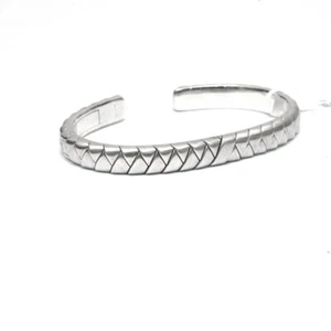 DAVID YURMAN New Men's 8mm Wrap Cuff Bracelet in Sterling Silver Size Medium - Picture 1 of 8