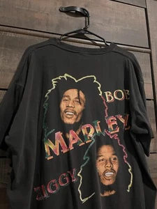 Vintage Bob Marley Rap T Shirt 90s XL Single Stitch - Picture 1 of 4