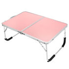 Foldable Laptop Table, Mini Picnic Bed Tray Reading Desks, Pink