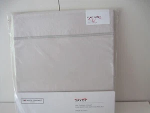 THE WHITE COMPANY SAVOY FLAT SHEET SINGLE SIZE SOFT PUTTY 180 x 275 cms 5* LUX - Picture 1 of 6
