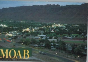 Panoramablick auf Moab Utah bei Nacht Kontinental Postkarte 1991 - Bild 1 von 2