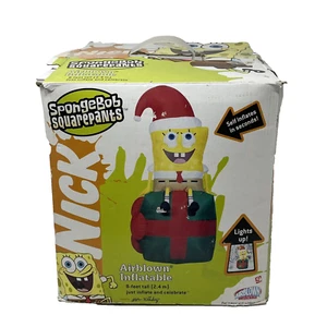 Gemmy Rare 8Ft Christmas Spongebob Squarepants Airblown Inflatable Yard Decor - Picture 1 of 8