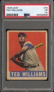 1948 LEAF #76 TED WILLIAMS PSA 1.5 - Picture 1 of 2