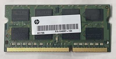 HP 698657-154 8GB 2Rx8 PC3L-12800S DDR3L 1600MHz 1.35V SODIMM Memory RAM - Image 1 of 2