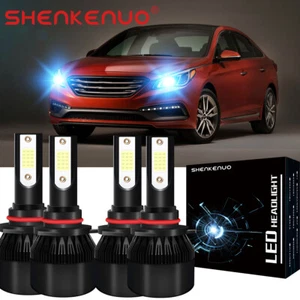 Xenon White LED Headlights Bulbs Kit for Chevy Silverado 1500 2500 HD 1999 -2006 - Picture 1 of 12