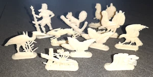 11 alte Margarinefiguren Edeka Sonne Tiere Truthahn Adler Eichhörnchen Hase - Bild 1 von 4