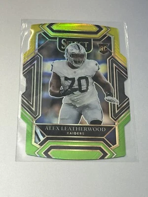 2021 Panini Select Alex Leatherwood Green & Yellow Prizm Club Level #286 Die Cut - Image 1 of 2