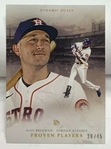 Yordan Alvarez/Alex Bregman 2020 Topps Dynamic Duals Proven Players BLACK #28/45 - Picture 1 of 2