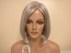 Louis Ferre Monofilament Top Linda Perücke Farbe 56 grau (weiß mit 10% braun) - Bild 1 von 9