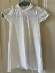 Petit Ami Infant Girls Bishop Christening Dress Sz NB White With Cross NEW - Picture 1 of 10