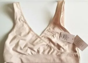 Auden Pullover Seamless Unlined Nursing Bra L Soft Petal Pink, new with tags. - Picture 1 of 5