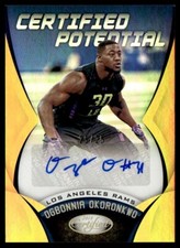 2018 Panini Certified Potential Mirror Gold Signatures Ogbonnia Okoronkwo Auto