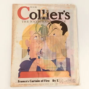 VTG Collier's Magazine June 13 1936 Bird Cage Cover by George De Zayas - Picture 1 of 11