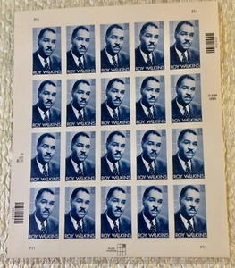 USPS 2001 Scott #3501 34-cent Black Heritage Roy Wilkins Mint Sheet 20 Stamps - Picture 1 of 1
