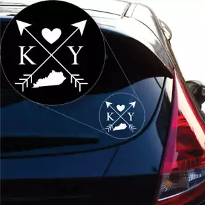 Kentucky Love Cross Arrow State KY Decal Sticker for Car Window, Laptop and More - Picture 1 of 3
