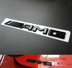 Mercedes Benz AMG Schriftzug Emblem Logo Heckklappe aufkleber Glänzend Schwarz - Bild 1 von 4