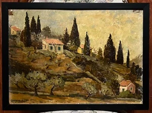 JEANNE LANGLOIS-BELLOT (1894-1986) Ölgemälde - Dorfszene, Impressionist - Bild 1 von 9