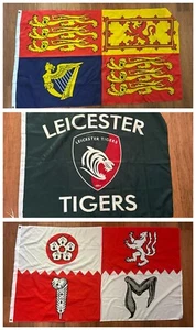 Leicestershire Flag bundle - Leicester Tigers, UK standard, Leicestershire - Picture 1 of 15