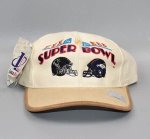 Cappello Berretto Vintage Super Bowl XXXIII Falcons vs Broncos Logo Atletico Strapback - Foto 1 di 3