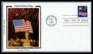 US FDC # 2278 25c Flag in front of Clouds Colorano 1987, 9p4699 - Picture 1 of 1